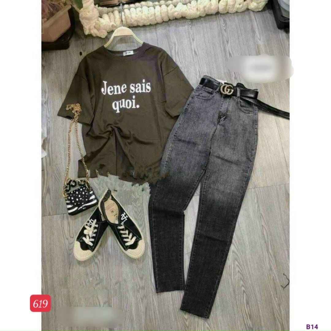 [HCM]QUẦN JEAN NỮ MÀU ĐEN XÁM  PHỐI TÚI ĐẸP LƯNG CAO SIÊU TÔN DÁNG MẪU MỚI THỎ TÂY SHOP94 JC12
