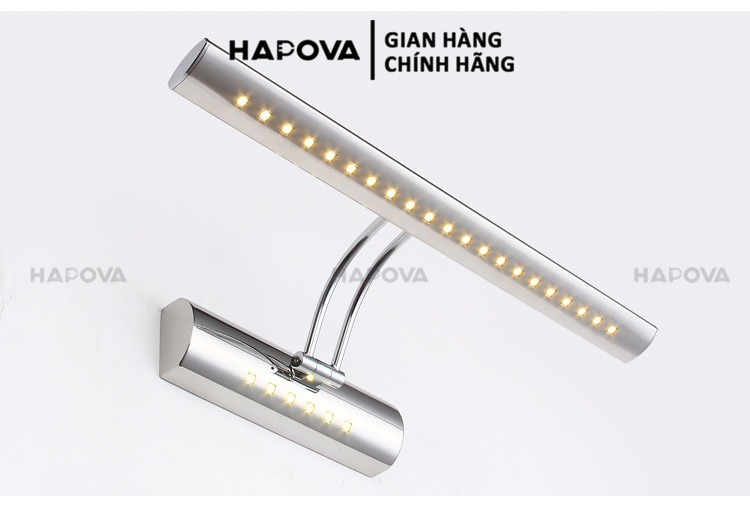 Đèn soi tranh đèn chiếu tranh inox HAPOVA TUVIA 7048
