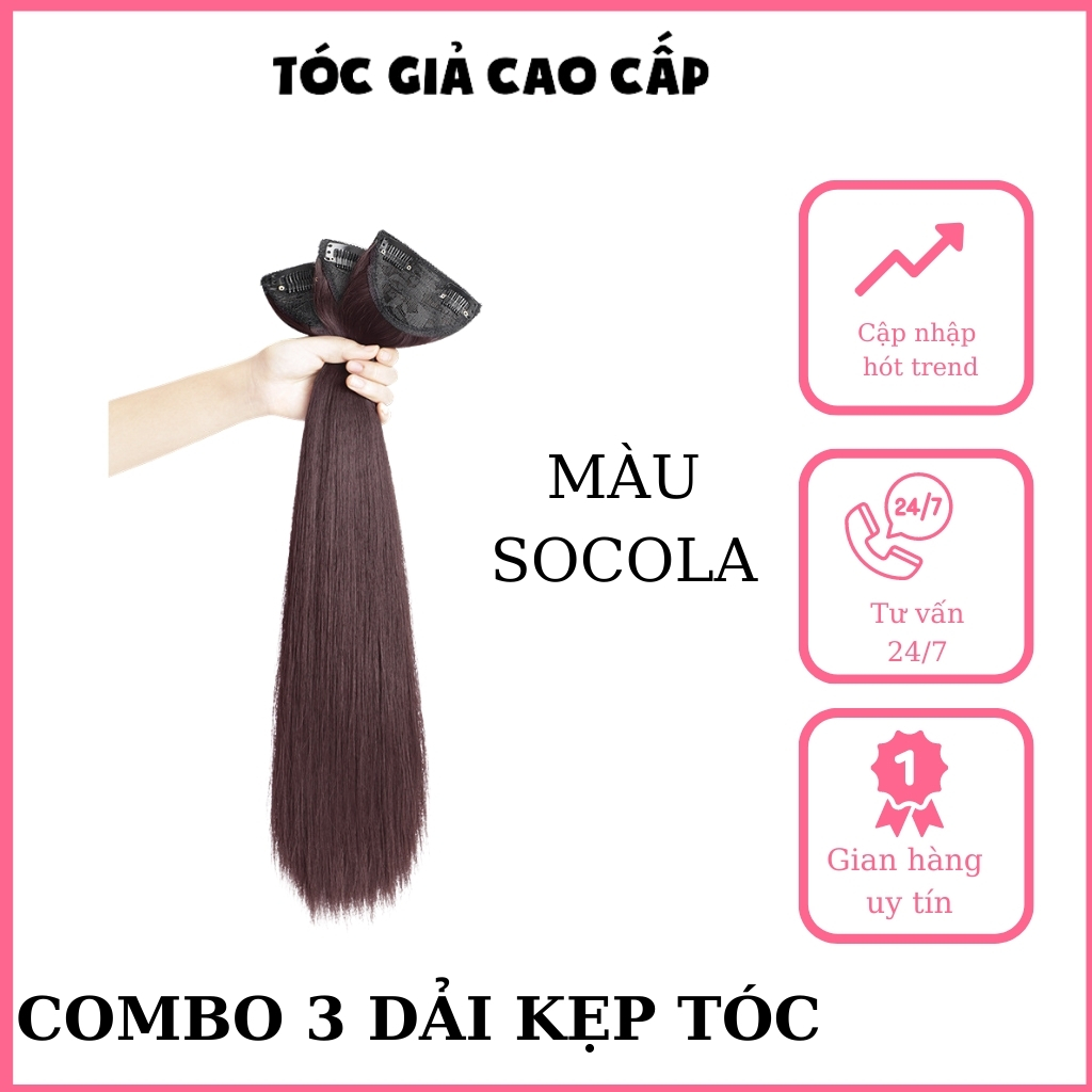 Sét 3 dải kẹp thẳng - dải 3 phím bấm tóc