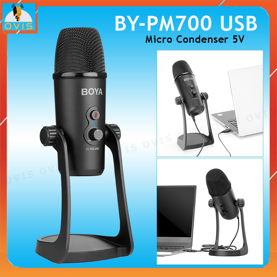 Boya by-pm700 usb - micro thu âm 5v, kết nôi usb 2.0 cao cấp cho streamer, youtuber, vlog