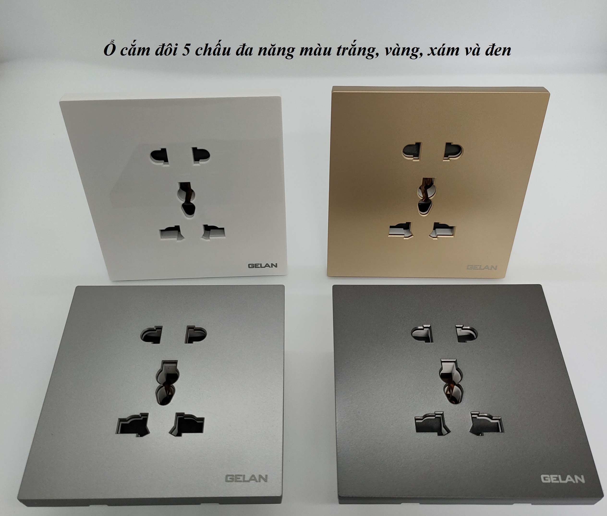 Ổ cắm đôi 5 chấu đa năng