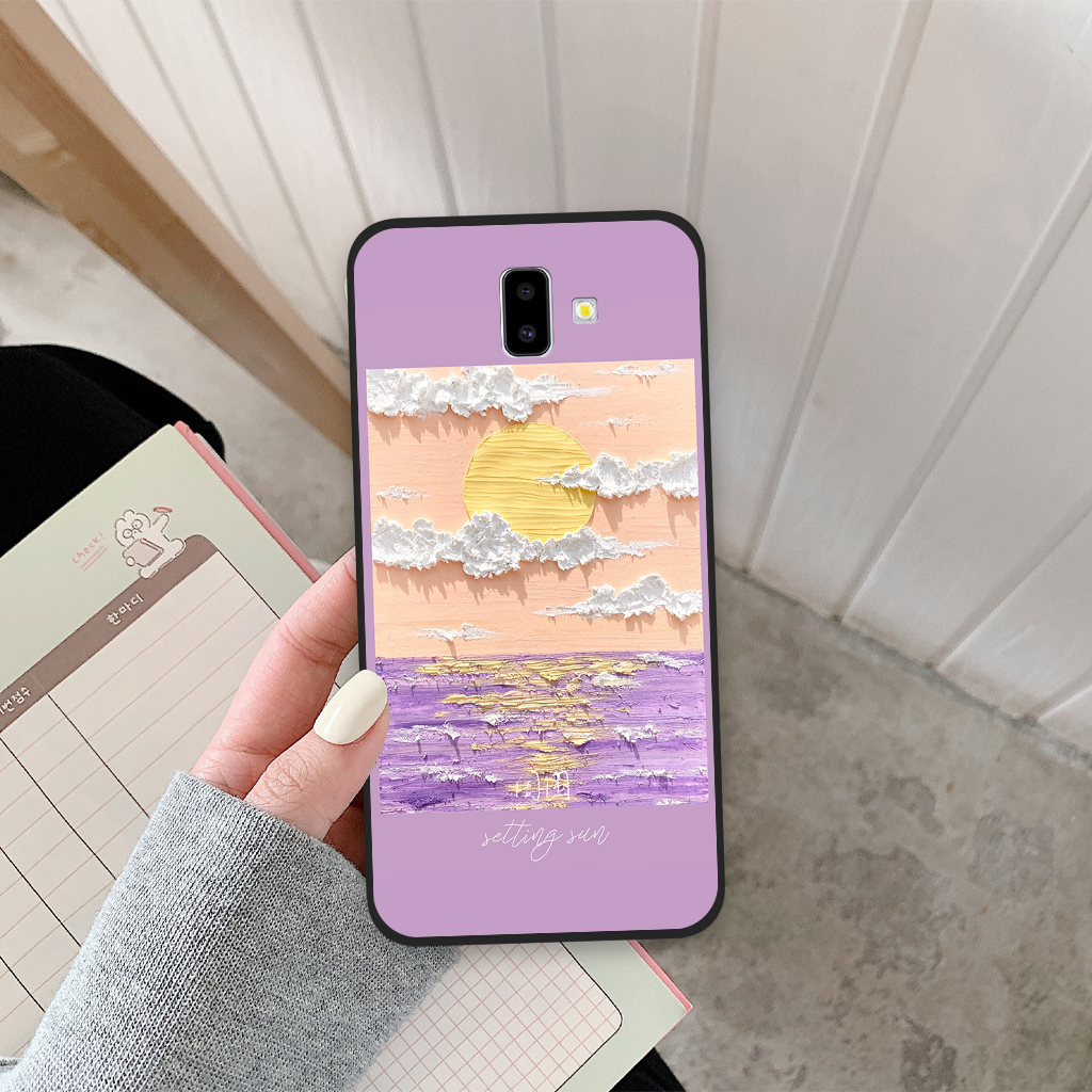 Ốp lưng Samsung Galaxy J6 / J6 Plus / J6+ in hình hoa, bầu trời, ốp thời trang viền dẻo