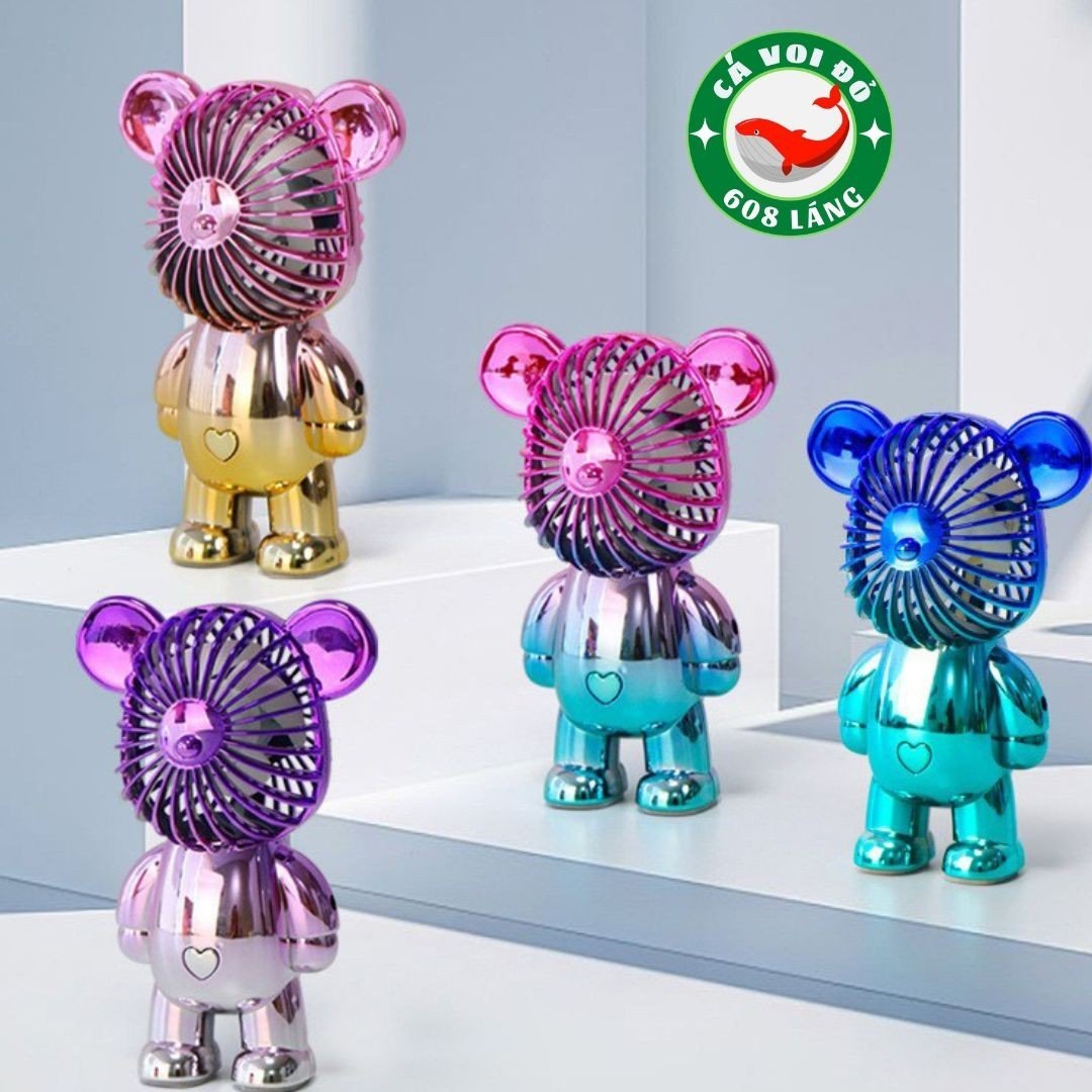 Quạt gấu BearBrick mini dễ thương tiện dụng