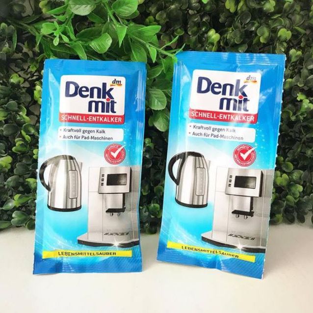 Bột tẩy cặn ấm siêu tốc, máy pha cà phê Denkmit nội địa Đức - Set 2 gói x25g