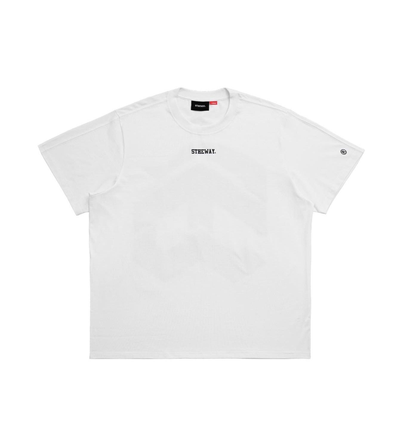 5THEWAY® /solid/ BIG LOGO SQUARE TEE™ in WHITE  aka Áo Thun Trắng Tay Ngắn