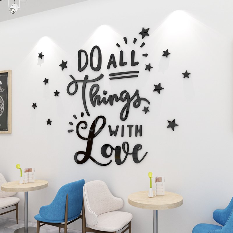 Tranh dán tường mica 3d - Goodmorning cafe
