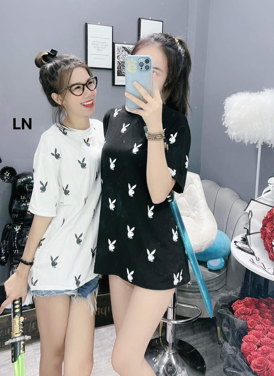 [ xả hàng ] Áo phông nam nữ   thỏ trắng siêu hot hit