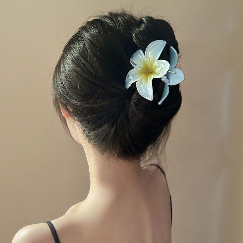 [GIFT - MÀU NGẪU NHIÊN] Kẹp tóc hoa sứ nhiều màu sắc loại lớn 8cm