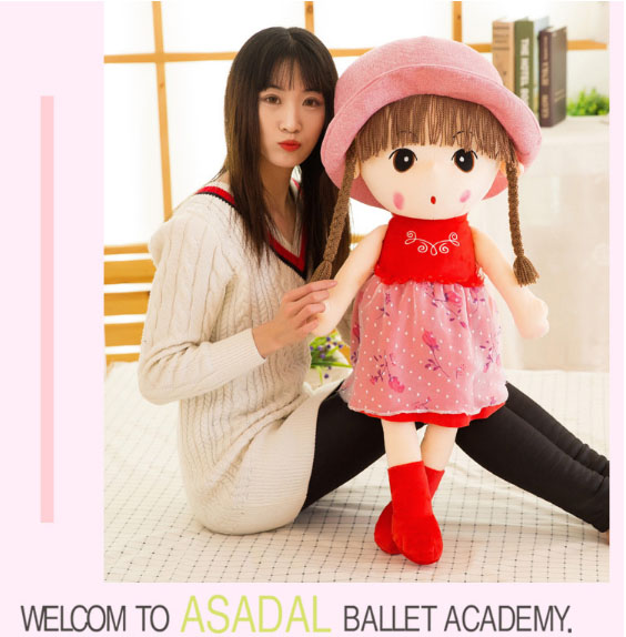 Búp bê nhồi bông siêu dễ thương cao 45cm