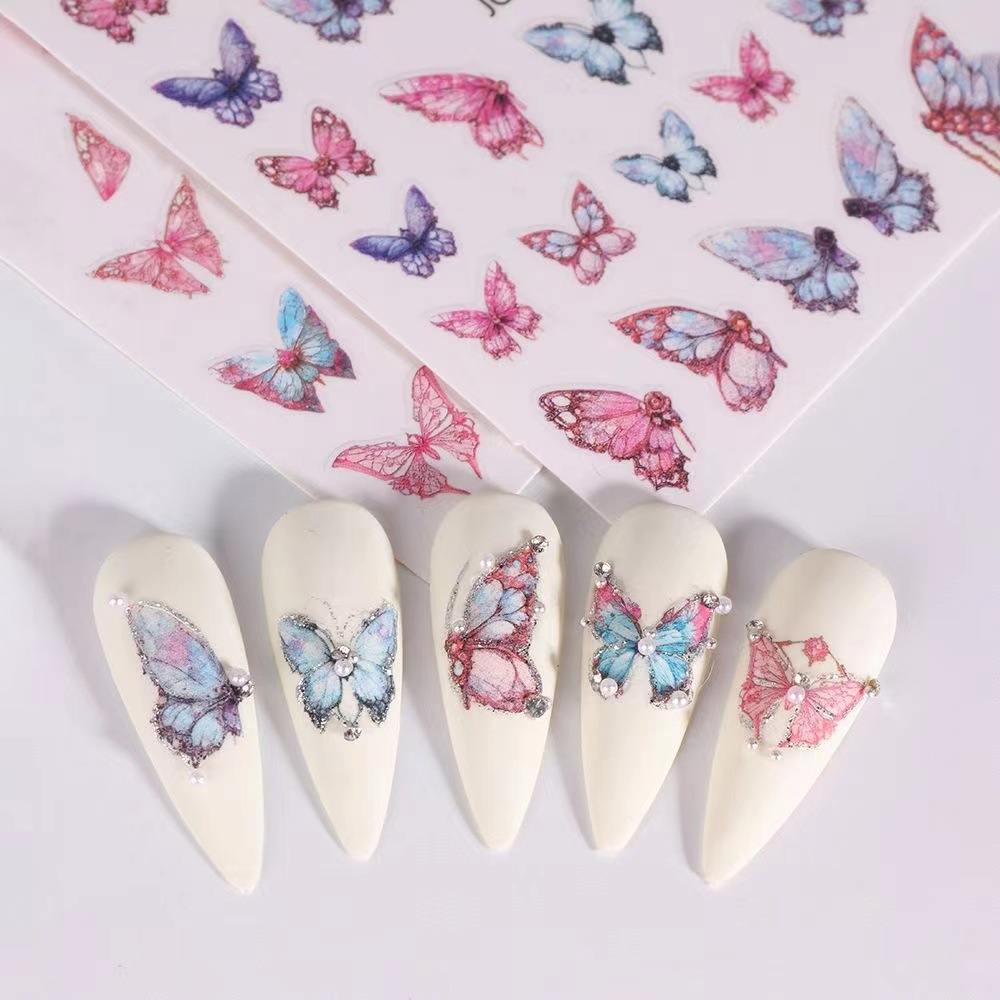 Sticker 3D | Bướm Mới 2023 | Hình Dán Móng Tay