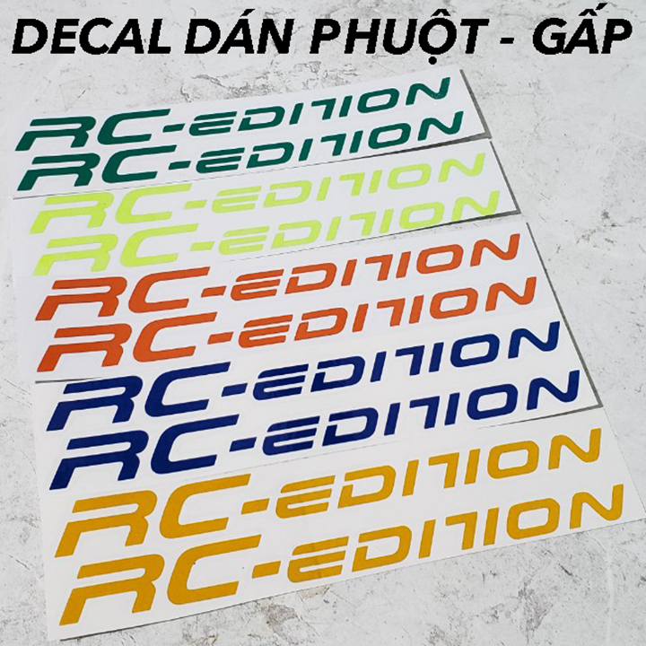 TEM DÁN PHUỘT , TEM DÁN GẤP RC EDITION CÓ PHẢN QUANG