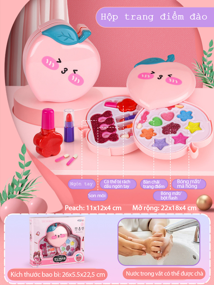 Children makeup girl cosmetic portable play girl toys gifts makeup box little Princess painting makeup box