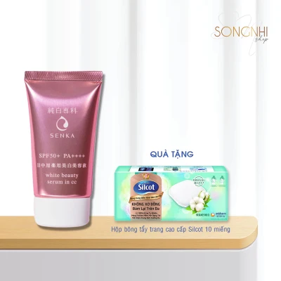 [HCM]Chống nắng serum 3 trong 1 Senka White Beauty CC 40g