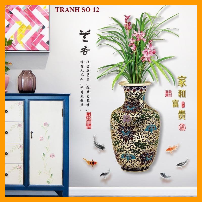 BÌNH HOA DÁN TƯỜNG 3D-SIÊU RẺ-SIÊU HOT