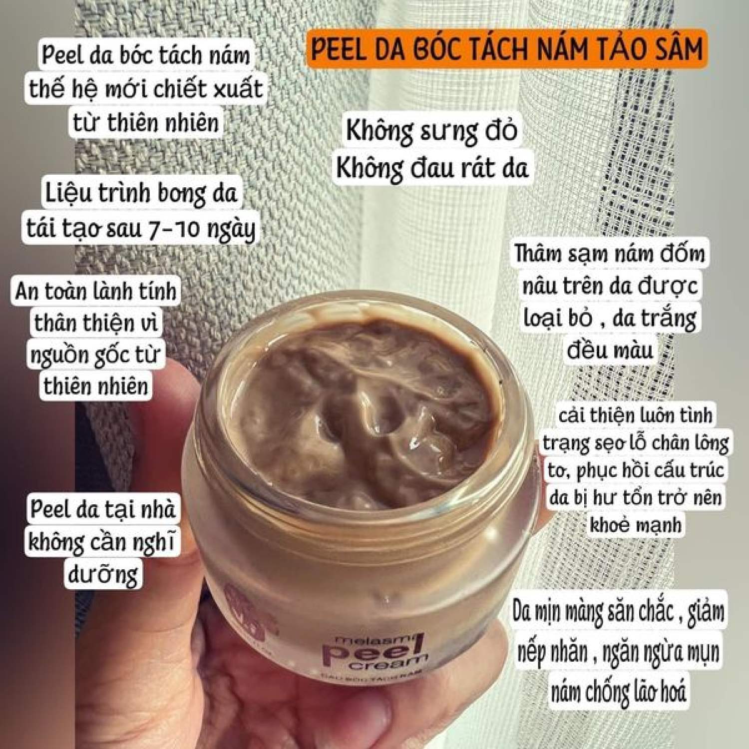 PEEL DA TẢO SÂM 36 VỊ - BÓC TÁCH TẢO SÂM ĐÔNG Y