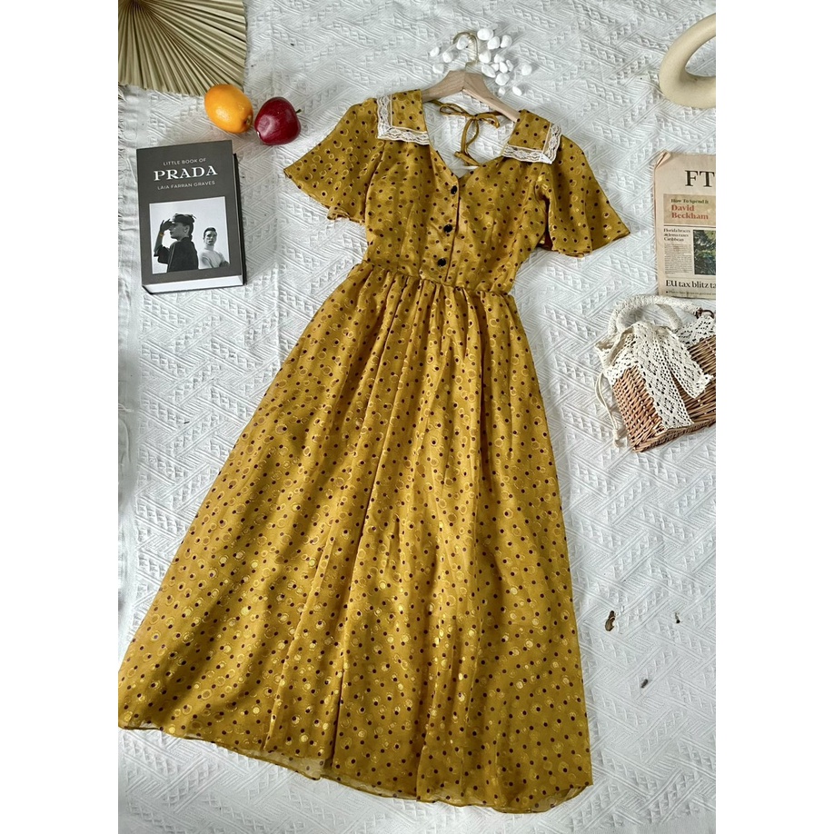 Đầm  maxi style Vintage siêu xinh 324