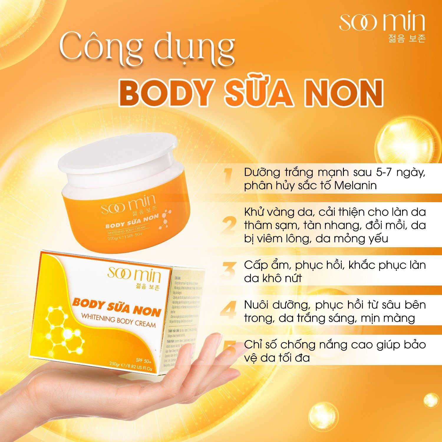 [Tặng Tẩy Tế Bào Chết] Kem Body Sữa Non Soo Min