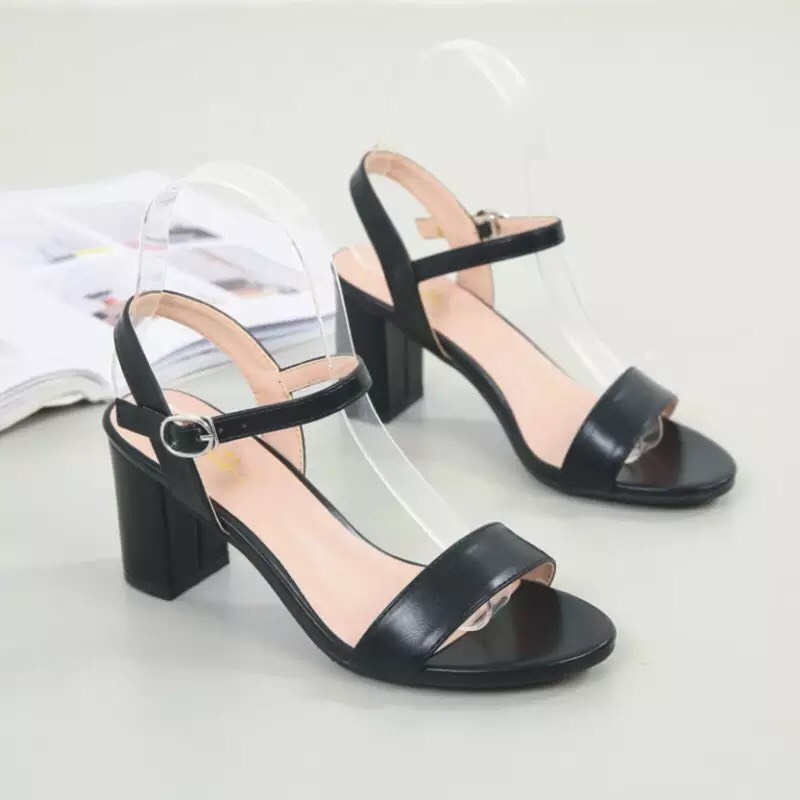 Sandal cao gót 5 phân quai ngang size lớn 42 43