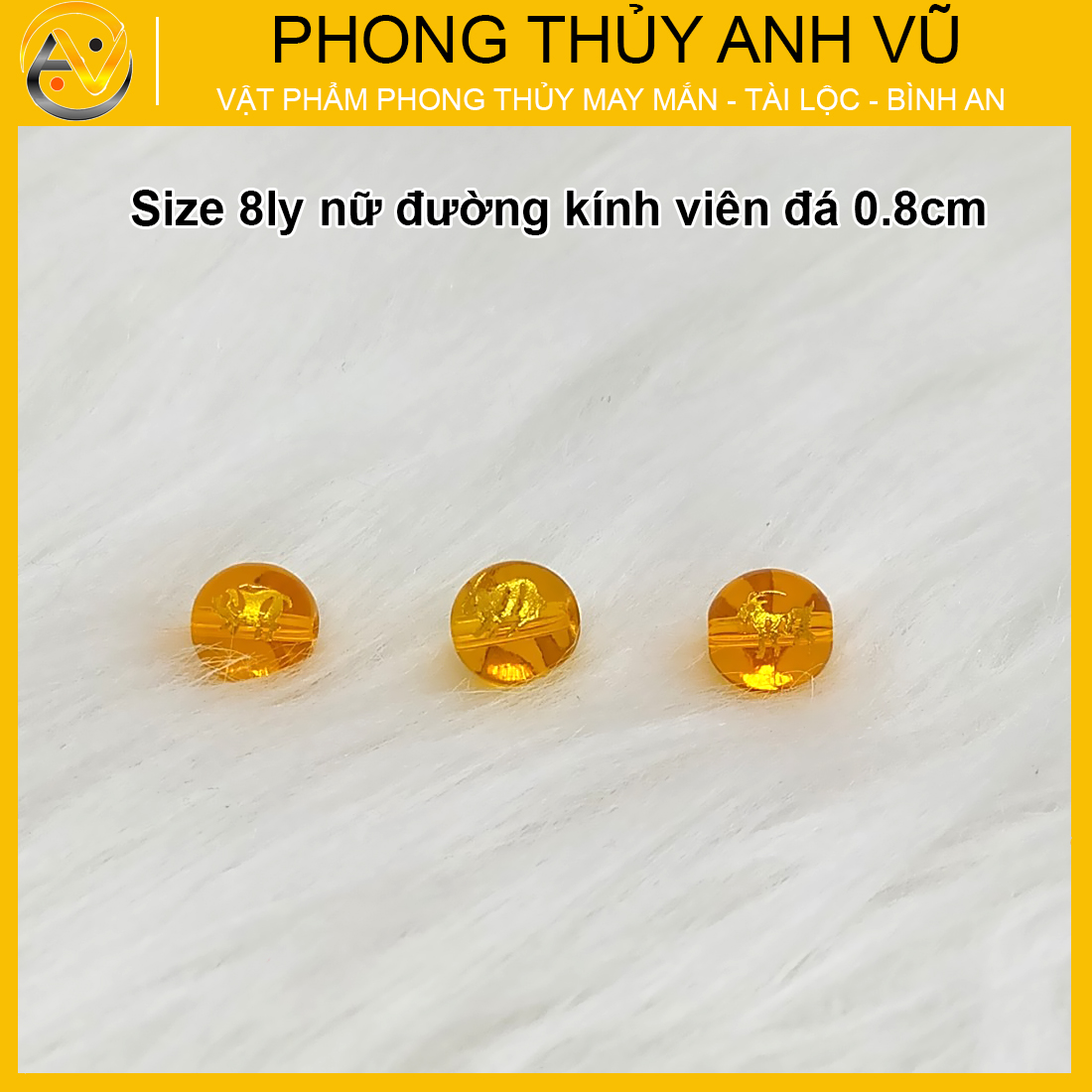 3 viên tam hợp hợi mão mùi mã não vàng - Vòng tay tam hợp quý nhân quý thần - Bảo hành 12 tháng