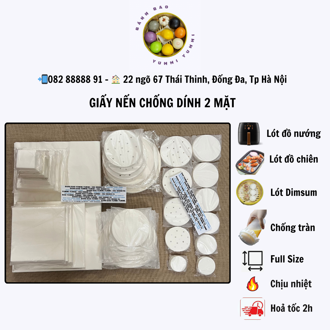 Giấy nến tròn đục lỗ set 100 tờ đến 400 tờ - dùng lót Xửng hấp và Nồi chiên không dầu ( sỉ sll inbox )