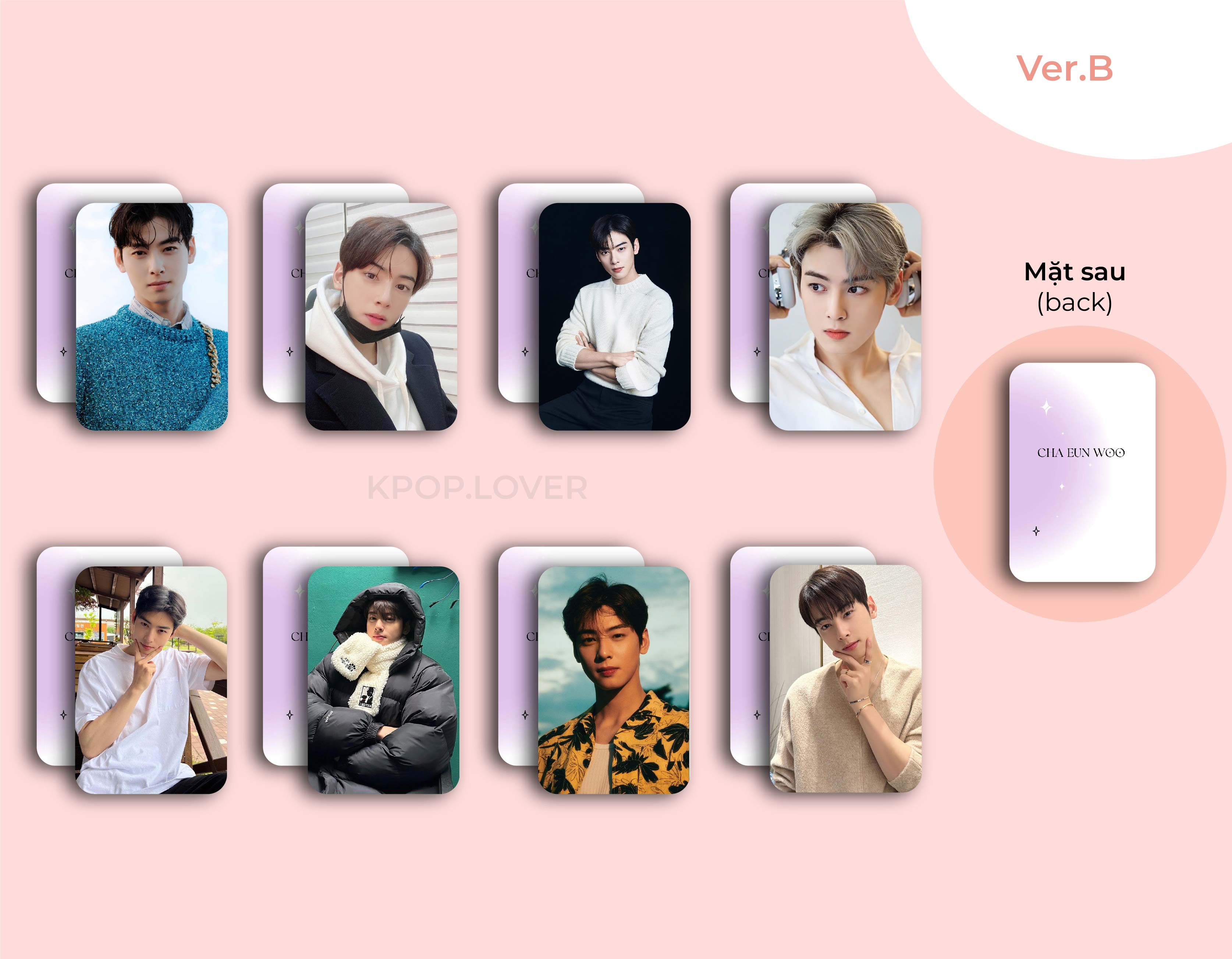 SET 8 CARD BO GÓC CHA EUN WOO