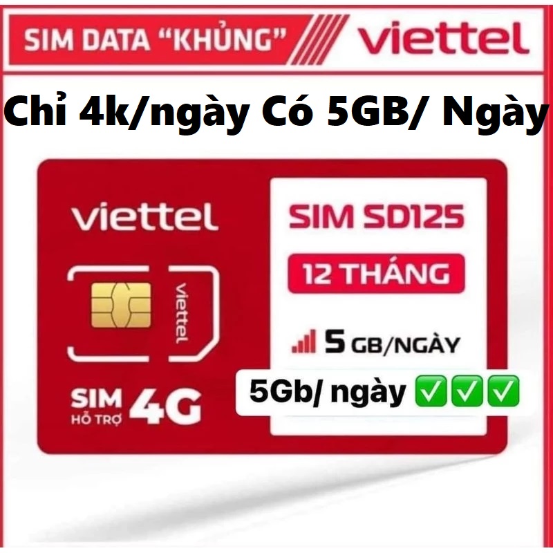 Sim 4G 5G Viettel M2M Chuyên Dùng Mạng Nạp Tiền Đăng Kí Các Gói Data Theo Tháng SD125 - MXH80Y - MXH100Y - SD150C  - SD200 Data TốC Độ Cao DÙng Thả ga. FREESHIP - CHƯA KÍCH HOẠT