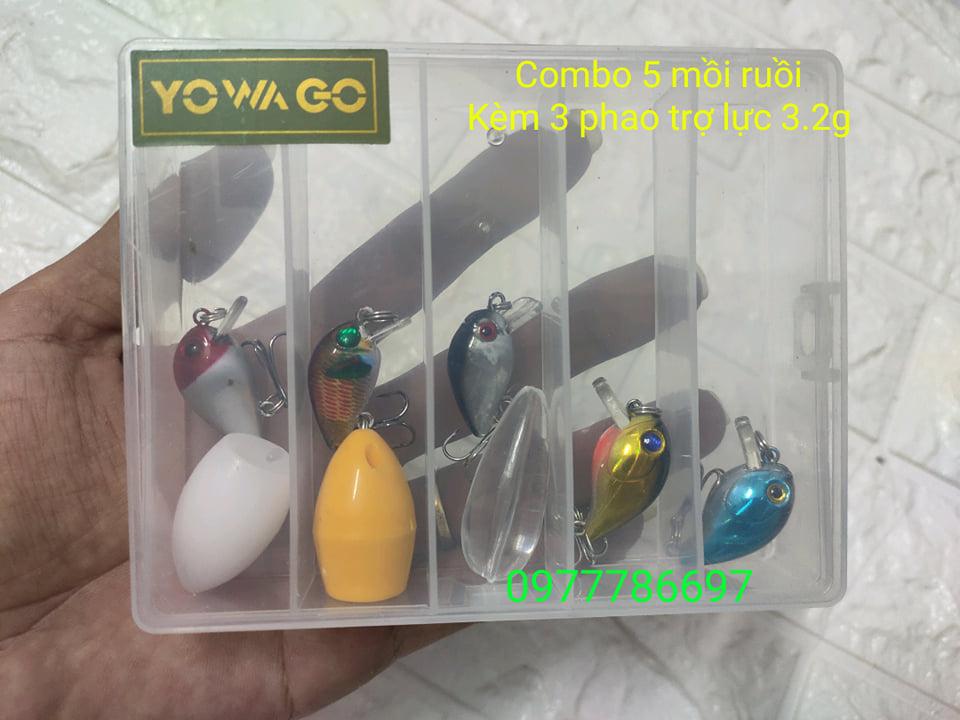 mồi ruồi câu cá rô phi combo 5 con kèm 3 phao trợ lực