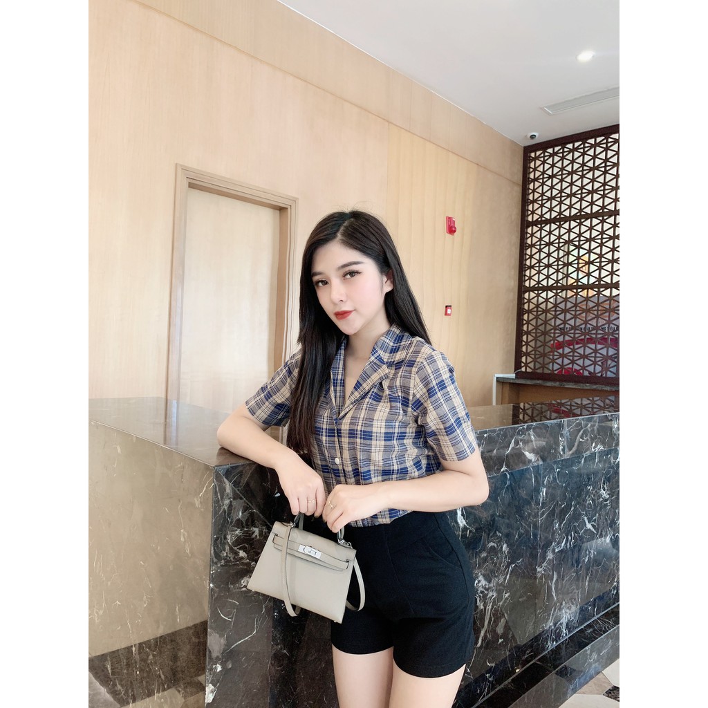 Áo sơ mi caro thời trang nữ