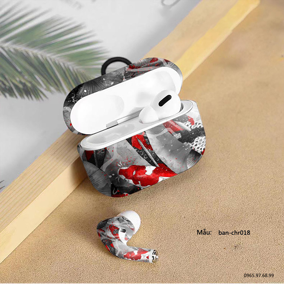 Decal Skin dán AirPods Pro mẫu Cá chép koi