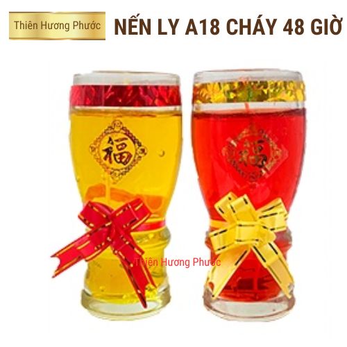Nến đèn cầy ly A18 cháy 48giờ