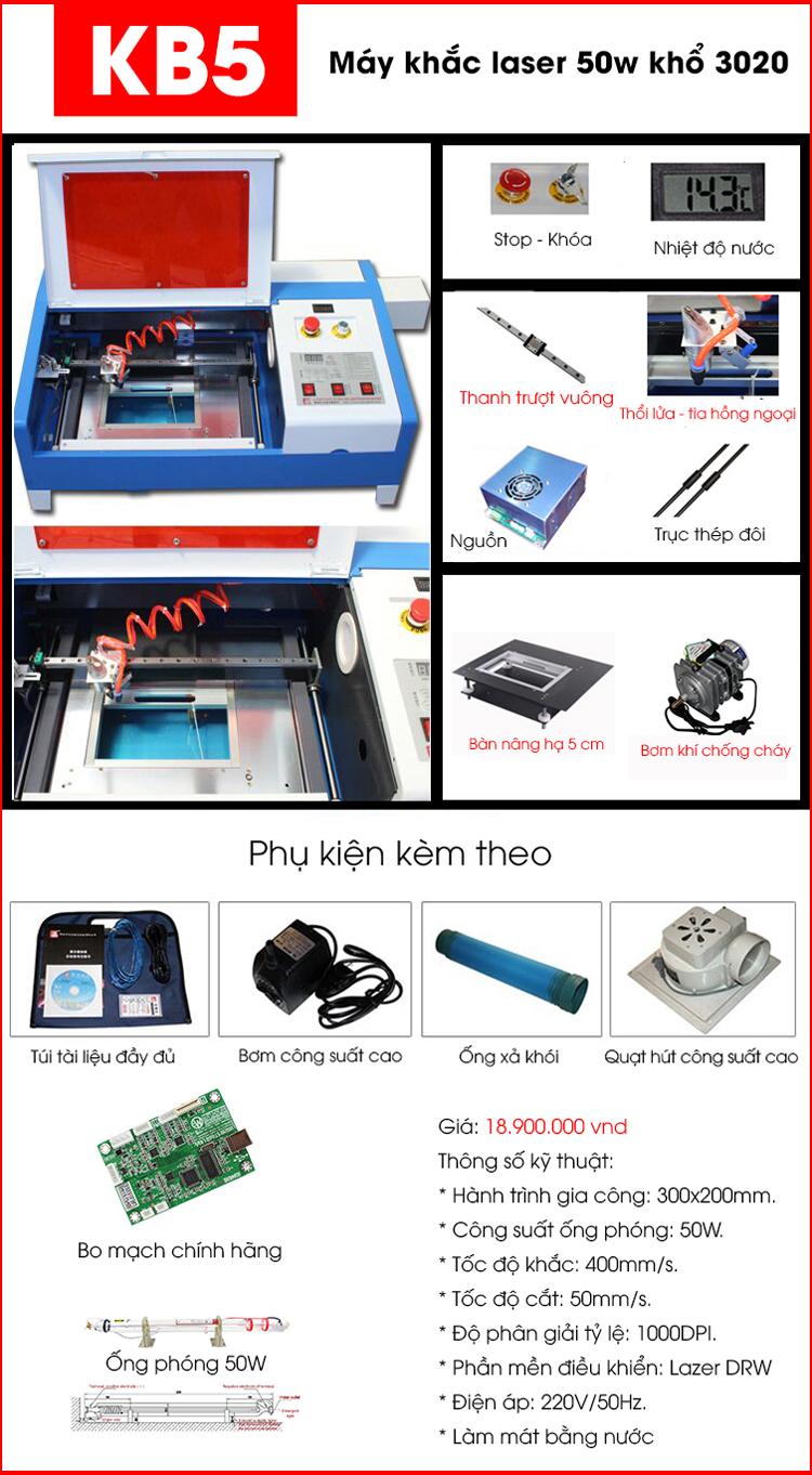 Máy Cắt Laser, Máy Khắc Laser 3020 50W, Máy cắt kính cường lực