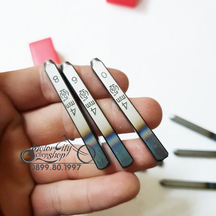 Bộ Đục Đóng Cả Chữ Và Số 4mm Đóng Số Khung Số Máy.