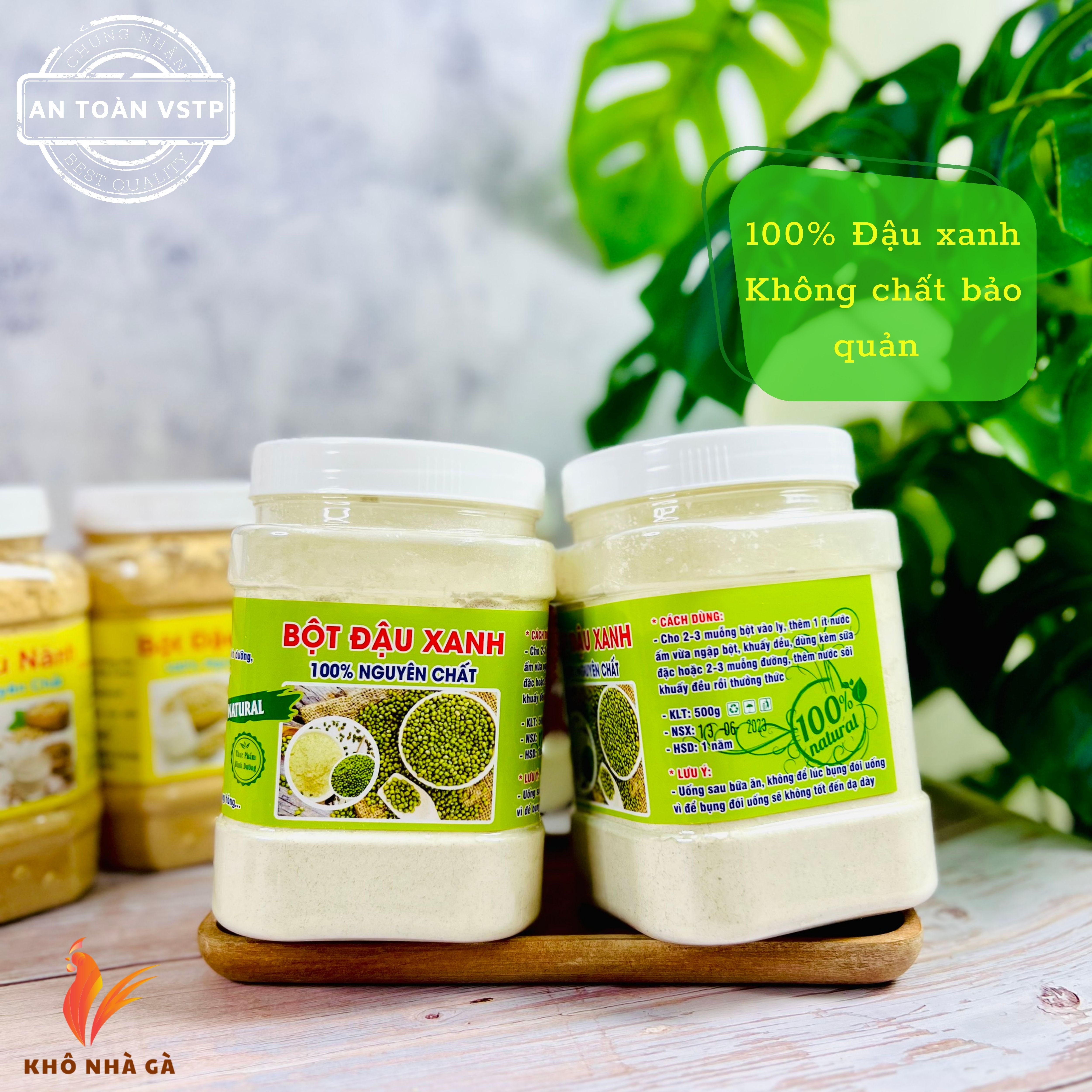 Bột đậu xanh rang xay hủ 500 gram