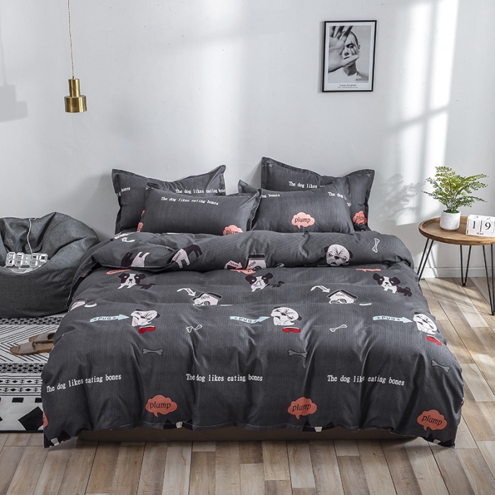 Set 4 chăn phao cotton poly cún ghi sang chảnh,sang trọng
