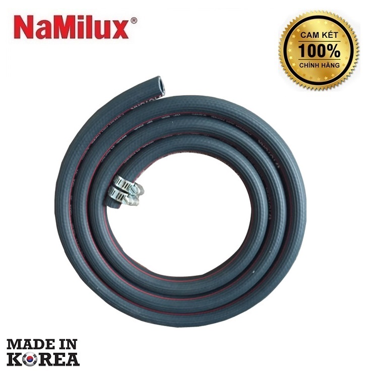 DÂY DẪN GAS NAMILUX NHẬP KHẨU HÀN QUỐC 1,5M+ 2 CỔ DÊ (  AN TOÀN KHI SỬ DỤNG )