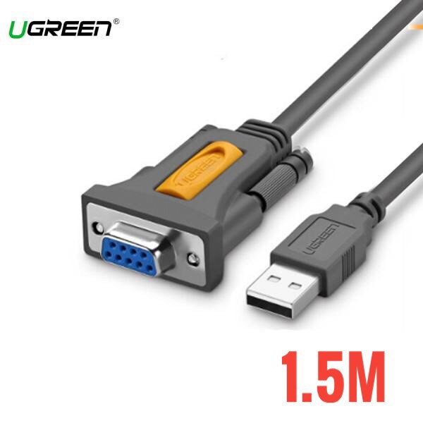 Cáp Chuyển Usb To Com (Âm) Db9 Rs232 Dài 1.5M Ugreen 20201