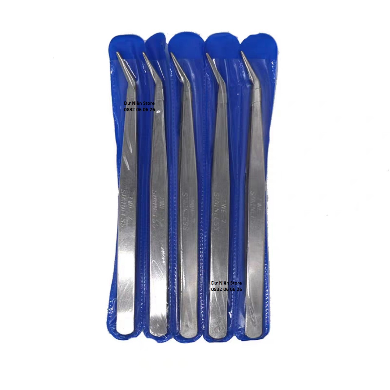 Curved Nose Tweezers Straight Nose Tweezers Thread Picker Combo of 5