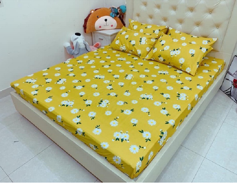 Set Ga Gối  ( 1 Drap + 2 Vỏ Gối Nằm + 1 Vỏ Gối Ôm ) Không Phai , Không Xù