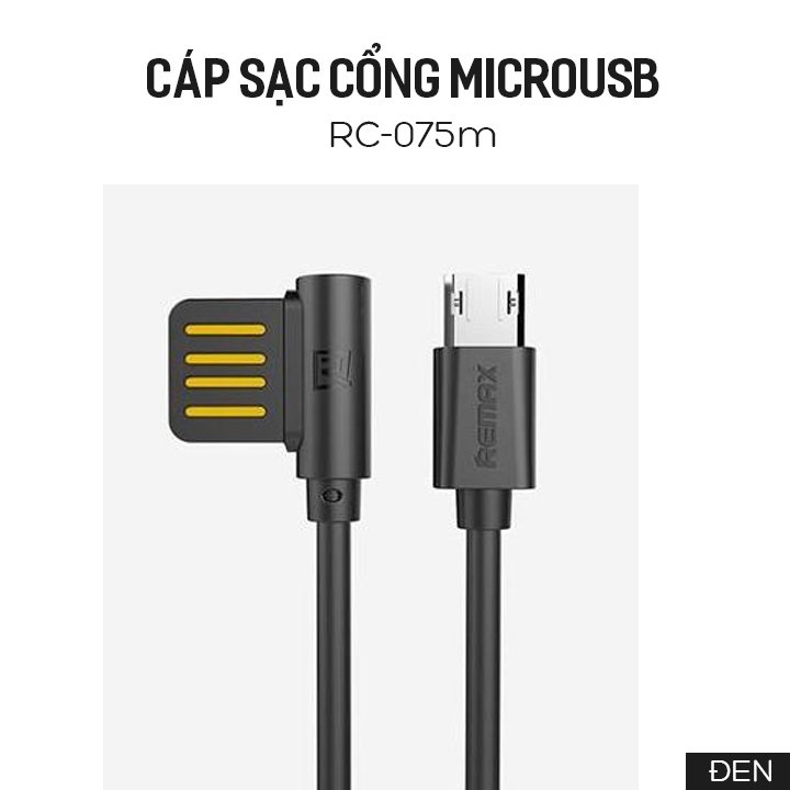 Cáp sạc Remax Rayden RC-075m cổng MicroUSB