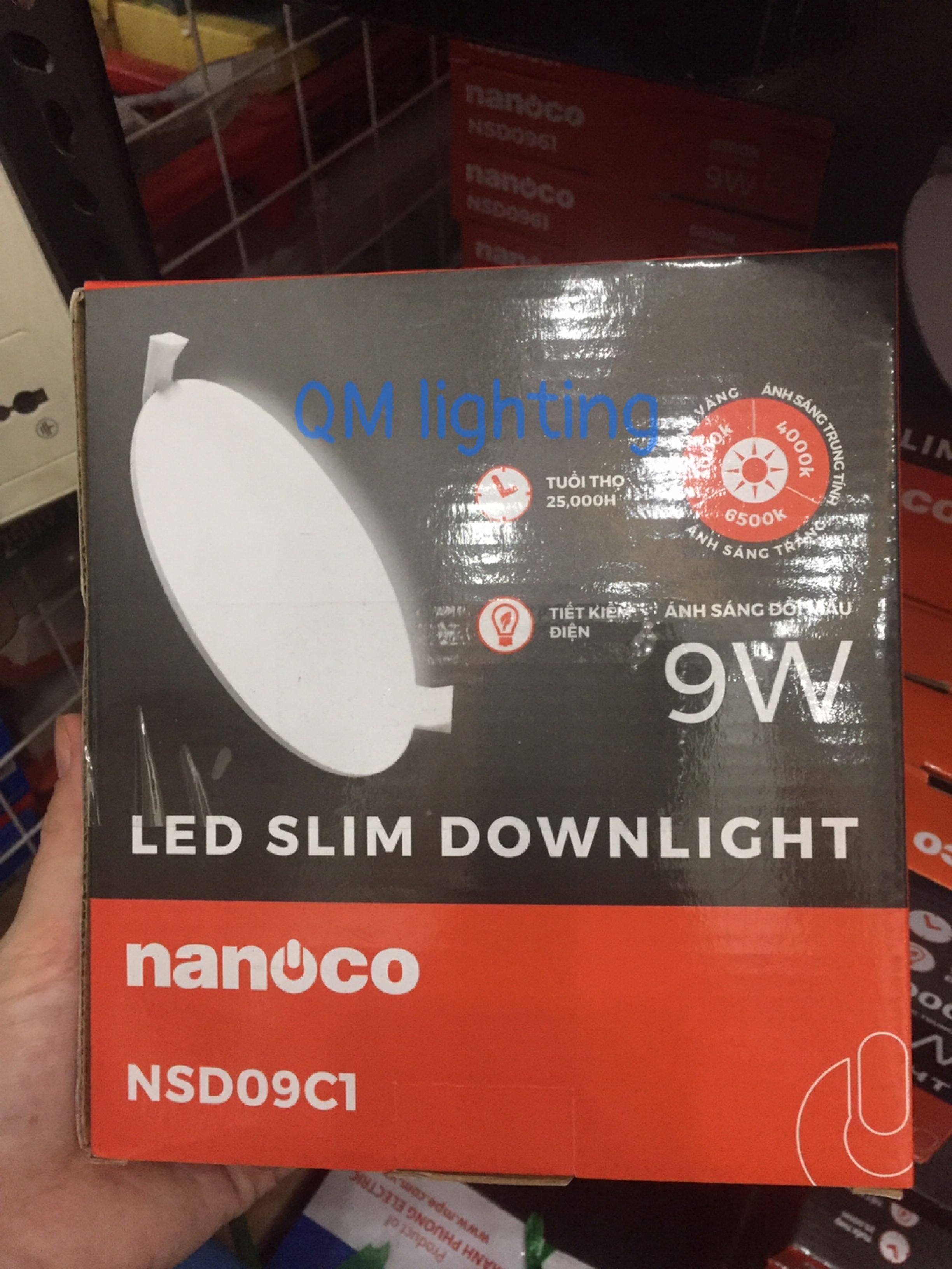 (HCM) Đèn led downlight siêu mỏng 9W 3 Chế độ ánh sáng NSD09C1 - Nanoco