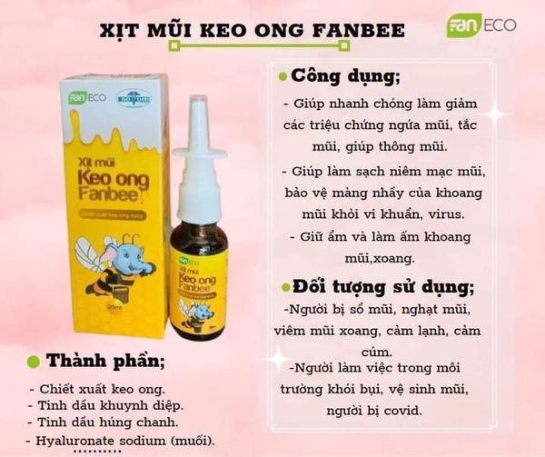 XỊT MŨI KEO ONG FANBEE
