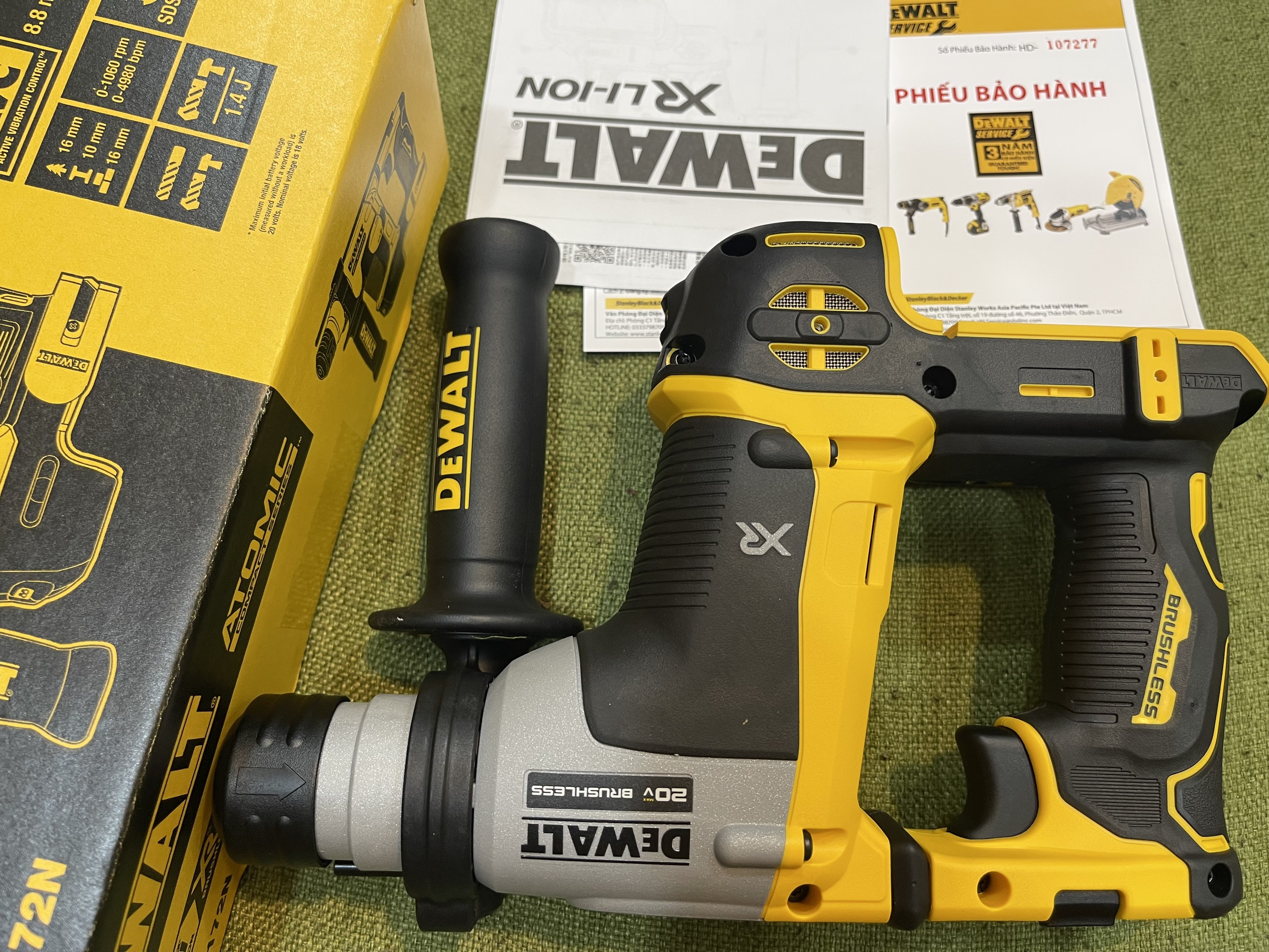 Máy khoan bê tông Dewalt DCH172N (Thân máy)