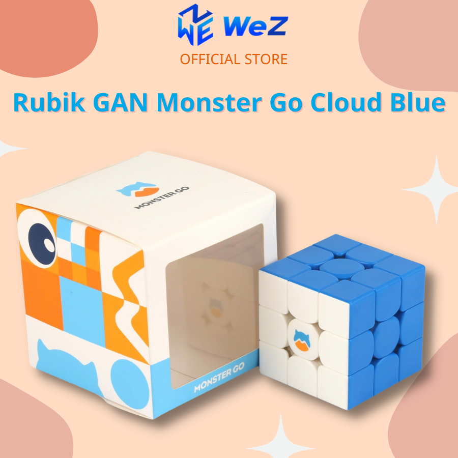 Rubik 3x3 Gan Monster Go Cloud Blue Stickerless Xanh Dương