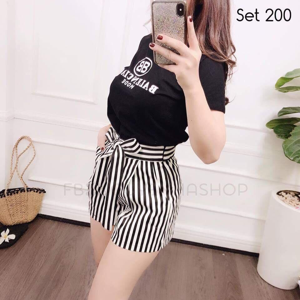 Sét đồ bộ áo cotton quần cát hàn siêu chất, siêu cá tính LĐT52019