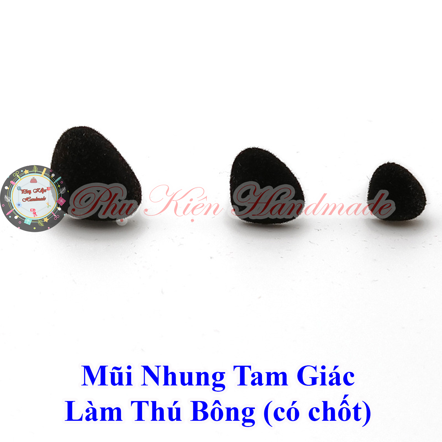 Mũi nhung tam giác làm thú bông (có chốt)