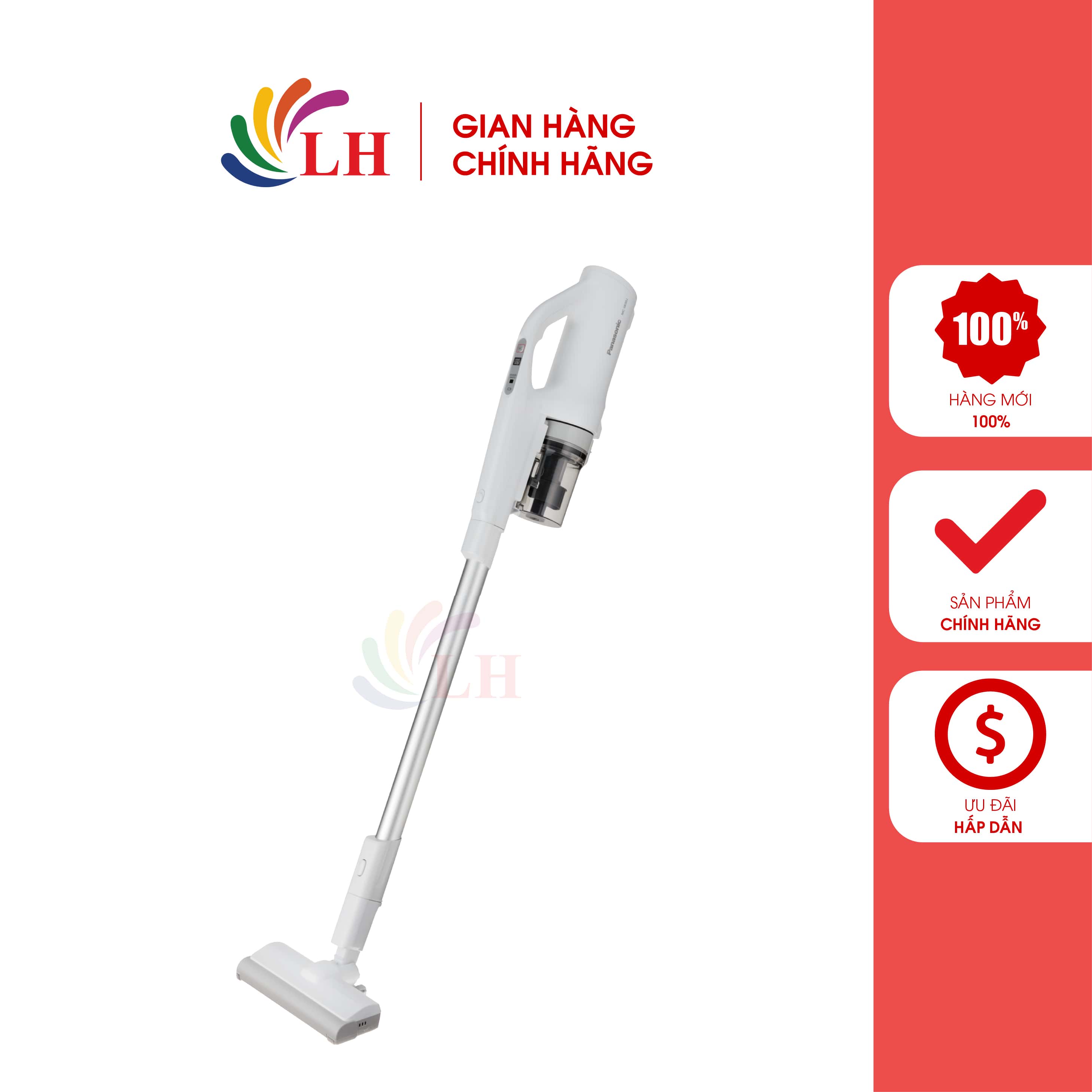Máy hút bụi không dây cầm tay Panasonic MC-SB30JW049 - Hàng chính hãng - Công suất 270W thiết kế không dây dễ dàng di chuyển vệ sinh