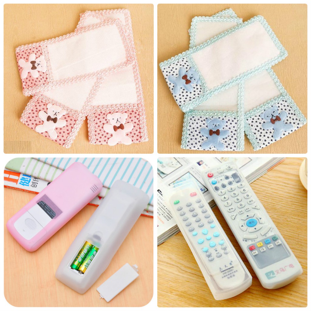 Túi đựng remote hình gấu teddy 21x8cm bằng vải