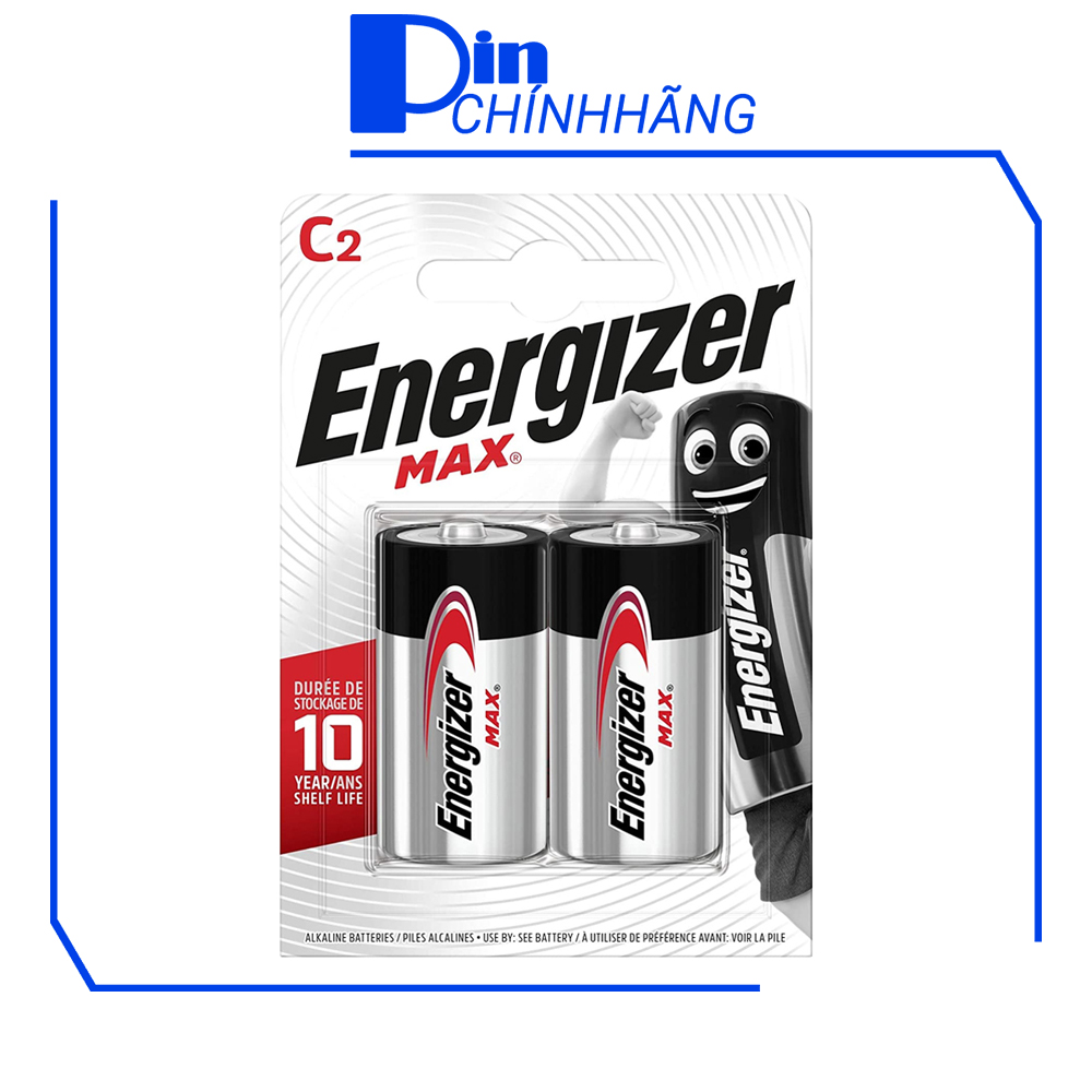 Bộ 2 pin C Alkaline Energizer E93 chất lượng cao