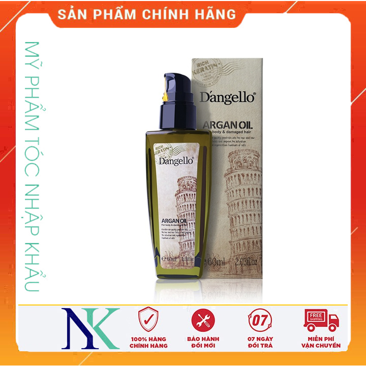 Tinh dầu dưỡng bóng tóc dangello argan oil 60ml