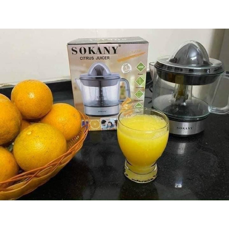 MÁY VẮT CAM ĐIỆN SOKANY MẪU MỚI ĐEN 700ml